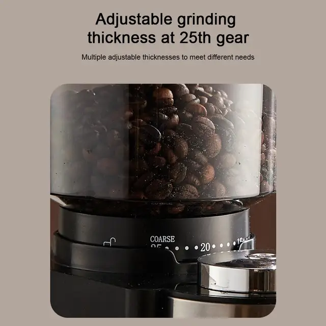 150W Electric Adjustable Conical Automaic Coffee Grinder 25 Grind Setting  Household 250g Large Capacity Coffee Bean Grinder Mill - AliExpress