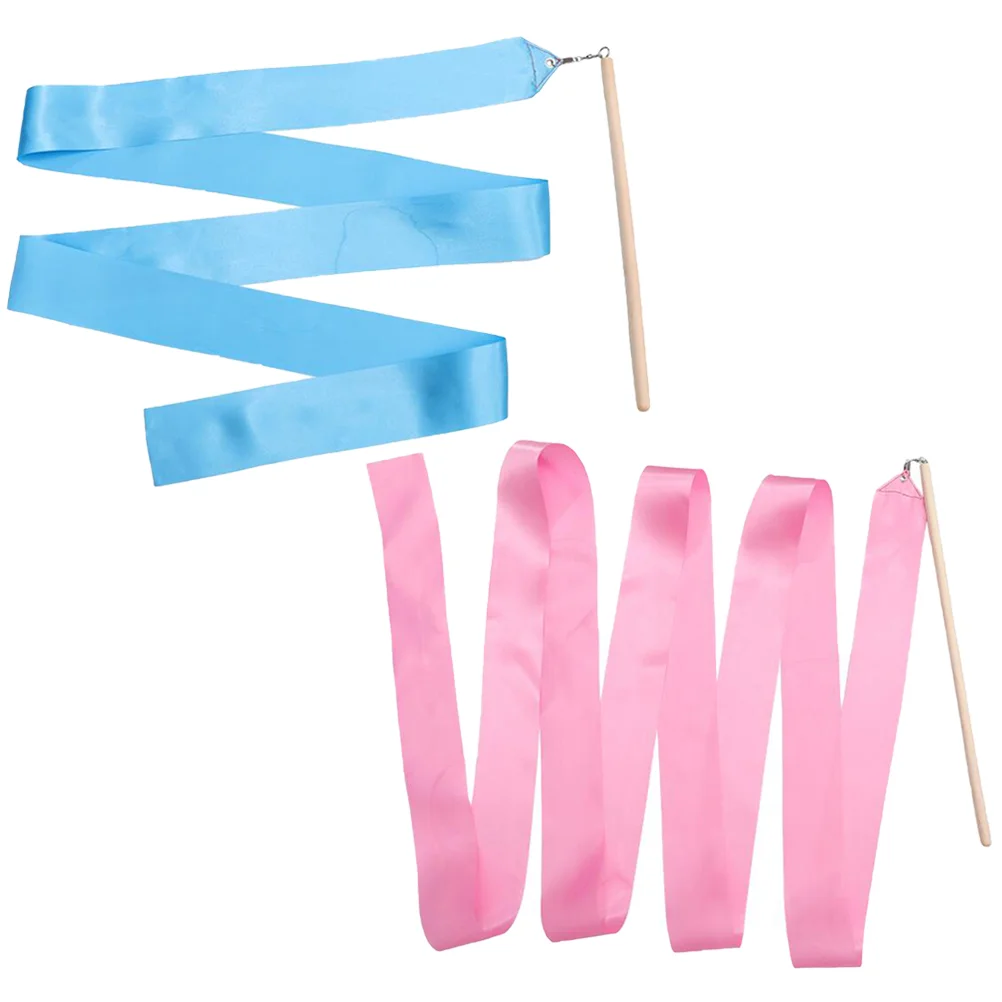 2 Pcs Dance Ribbon For Children Gymnastics Props Performing Ribbon Gymnastics Streamers Rhythmic