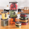 Plastic Food Containers with Lids Grains Storage Cans Keep Dry Rice Bucket Sealed Organizer Tanks Kitchen Cereal Dispenser Box 2