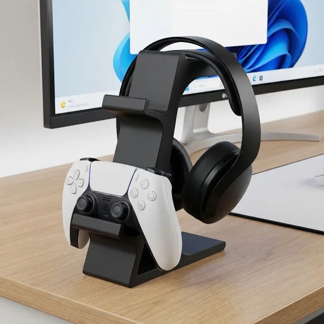Support universel pour manette de jeu et casque, 3 niveaux, pour Xbox Switch PS4/5, accessoires de jeu de bureau, 1 pièce 1