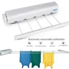 Spring automatic retractable four or five lines clothesline drying rack towel with hooks flexible laundry hanger 3