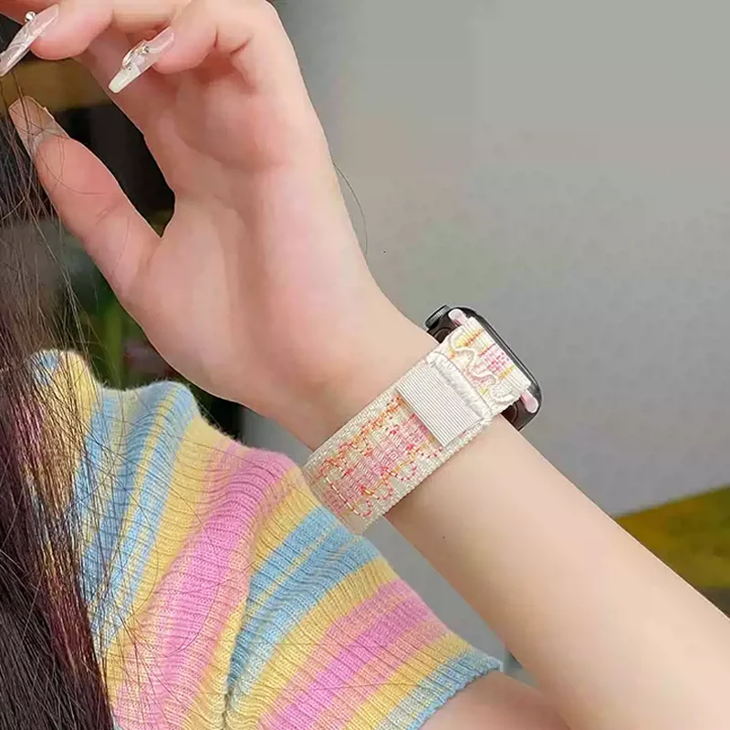 Versatile Nylon Loop Smartwatch Strap Bracelet
