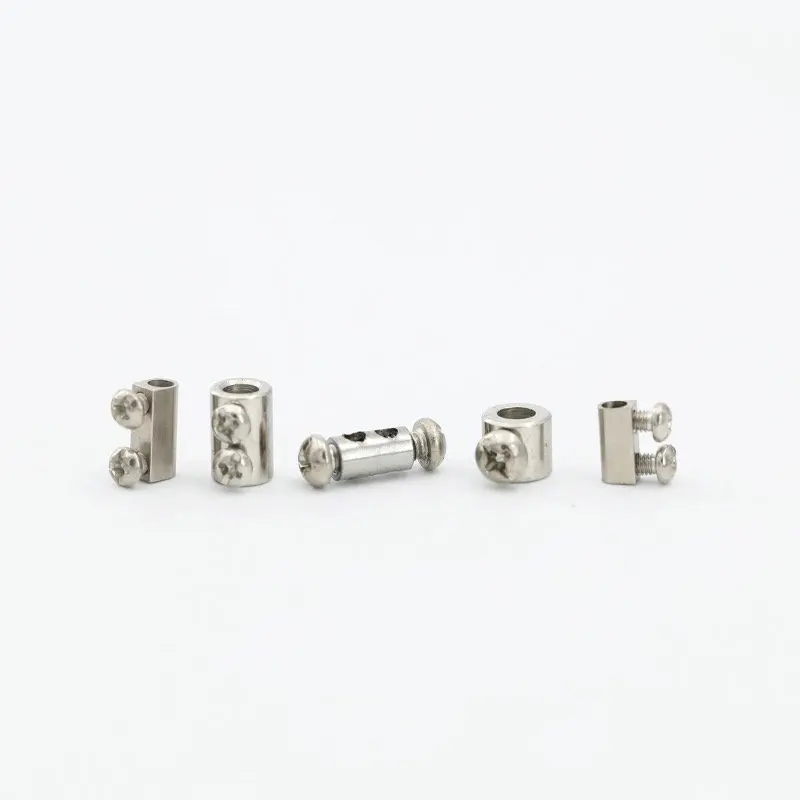 Adjustable Steel Wire Rope Buckle Telescopic Double Hole Thread Locker, Tightens DIY Lamp Hanging Code Accessories 0.8-4mm 10Pcs 6