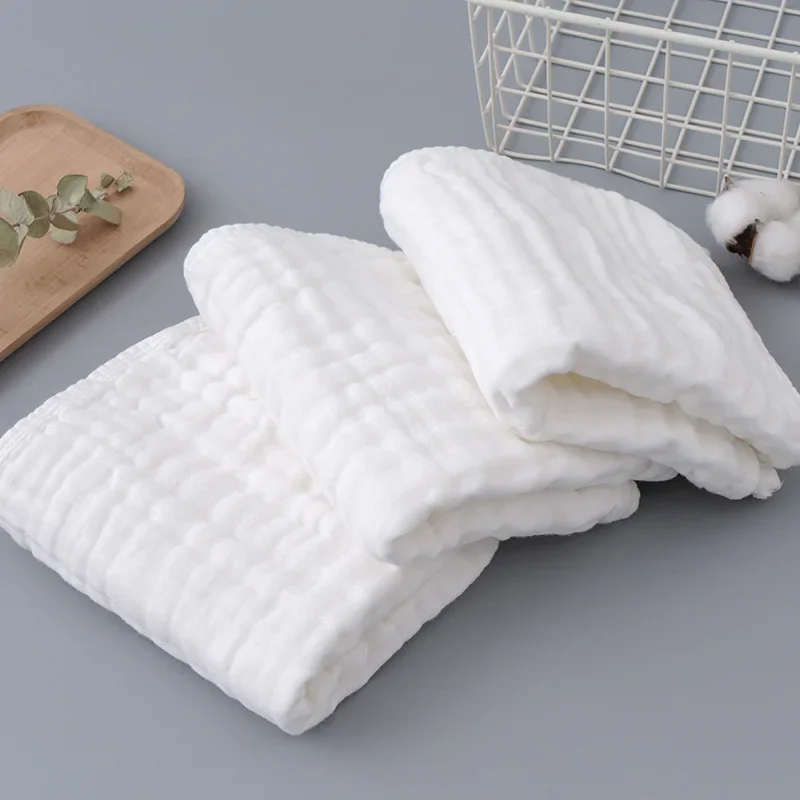 Muslin Newborn Towel Baby Items White 6 Layers Kids Hand Face Towels Cotton Baby Bibs Burp Cloth 1/3Pcs 25*50cm Towel bath towel baby towel muslin towel muslin burp cloth muslin feeding towel