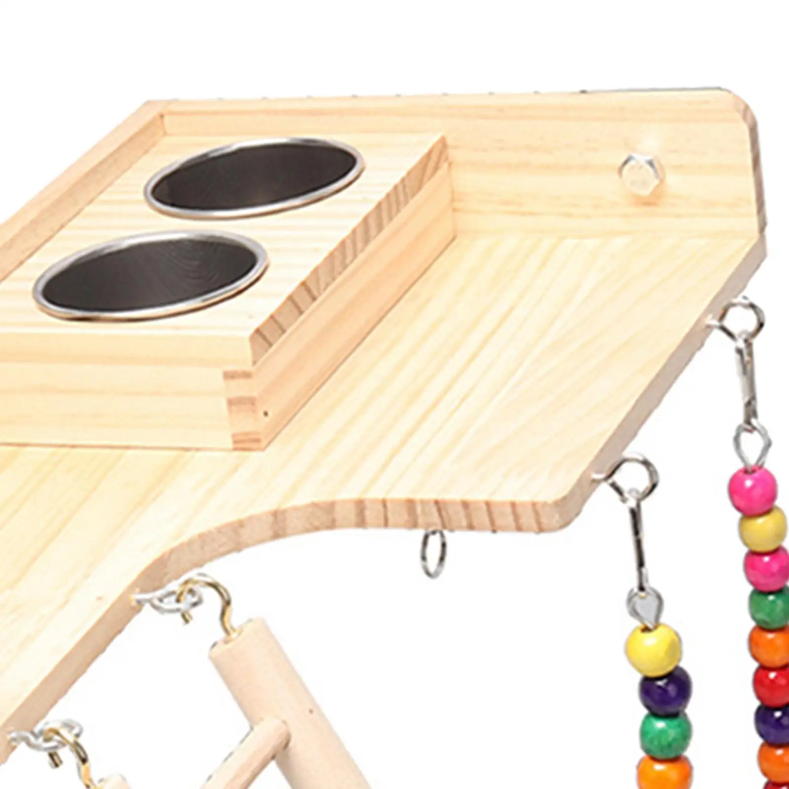 Pet Bird Parrot Playground Wooden Bird Ladder Interactive for Parakeets Cockatiels