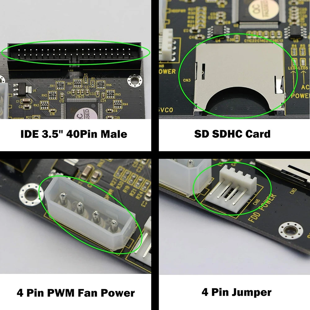 ũž PC SD SDHC ޸ ī, 2.5 ġ HDD, 44   PATA Ʈ ȯ, 3.5 ġ 40  IDE ϵ ũ ̺ 