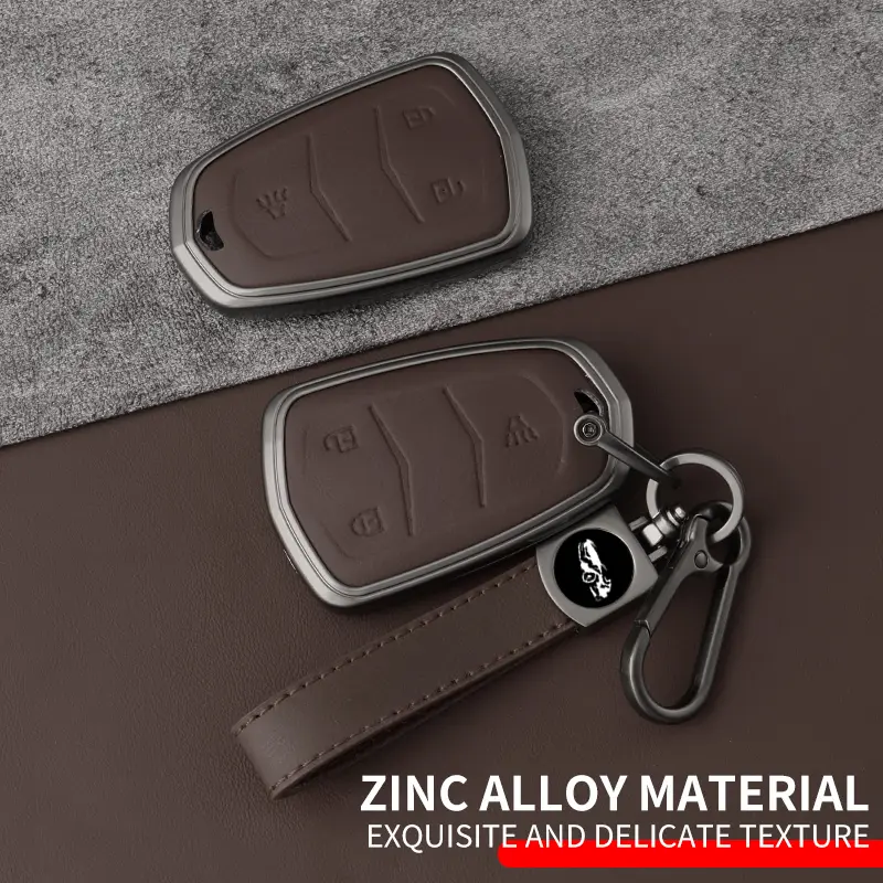 High Quality Leather Metal Car Key Case Cover Shell Fob for Cadillac 2015-2019 Escalade ATS CTS CT6 XTS XT5 SRX 3 4 5 6 Buttons - Image 6