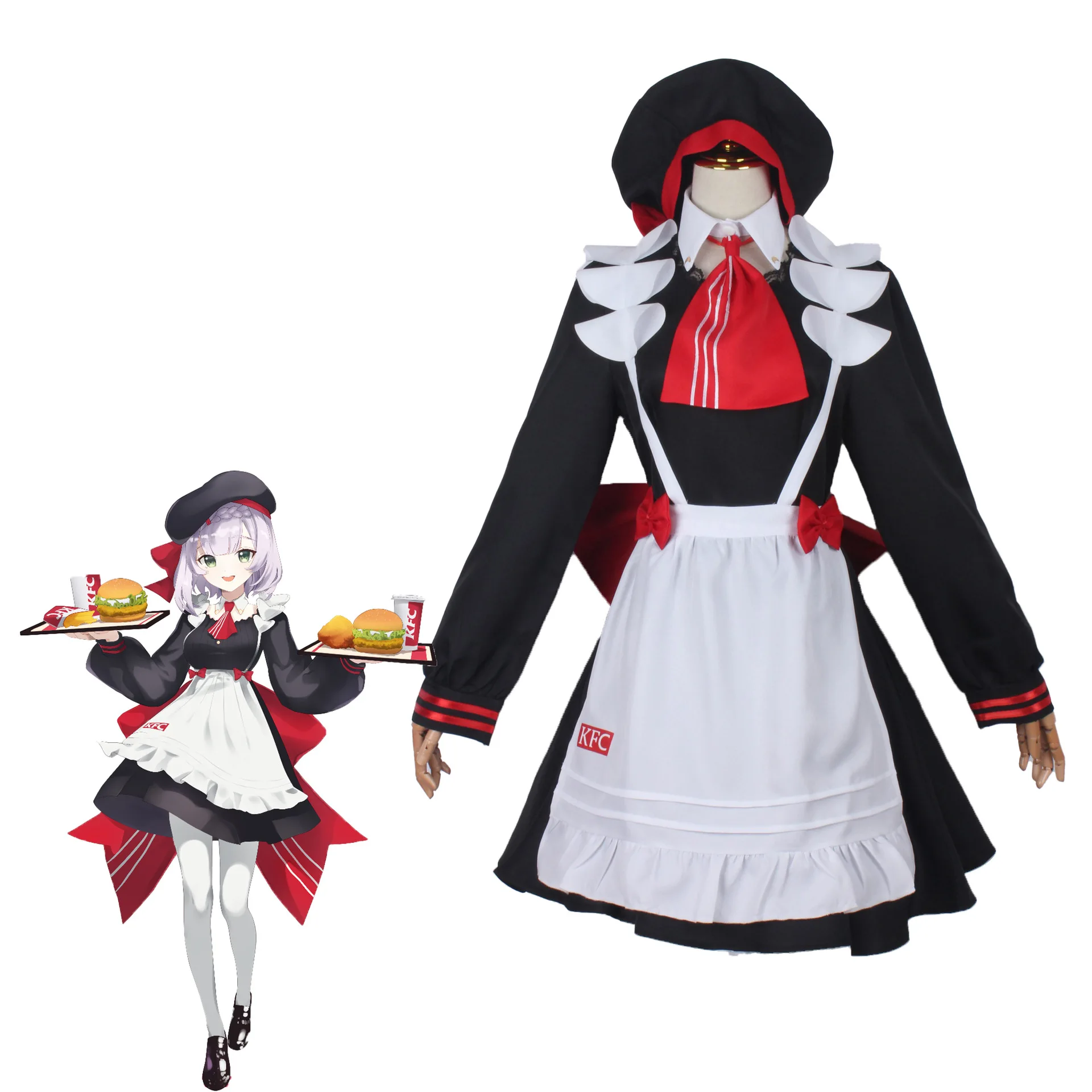 

Spot original god linkage Noelle cosplay Noelle cos clothing Lolita waiter maid costume