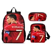 Cartoon C-CR7 Football-Stars Child Backpack,Shoulder Bags,Pencil Bags for 4-8 Years Old Anime School Bags for Boy Girl Best Gift 3