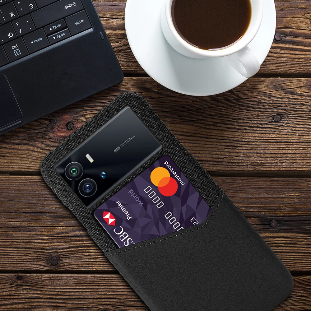 Elegant Business Card Slot Phone Cover Case with Bumper Protection and Sleek Design