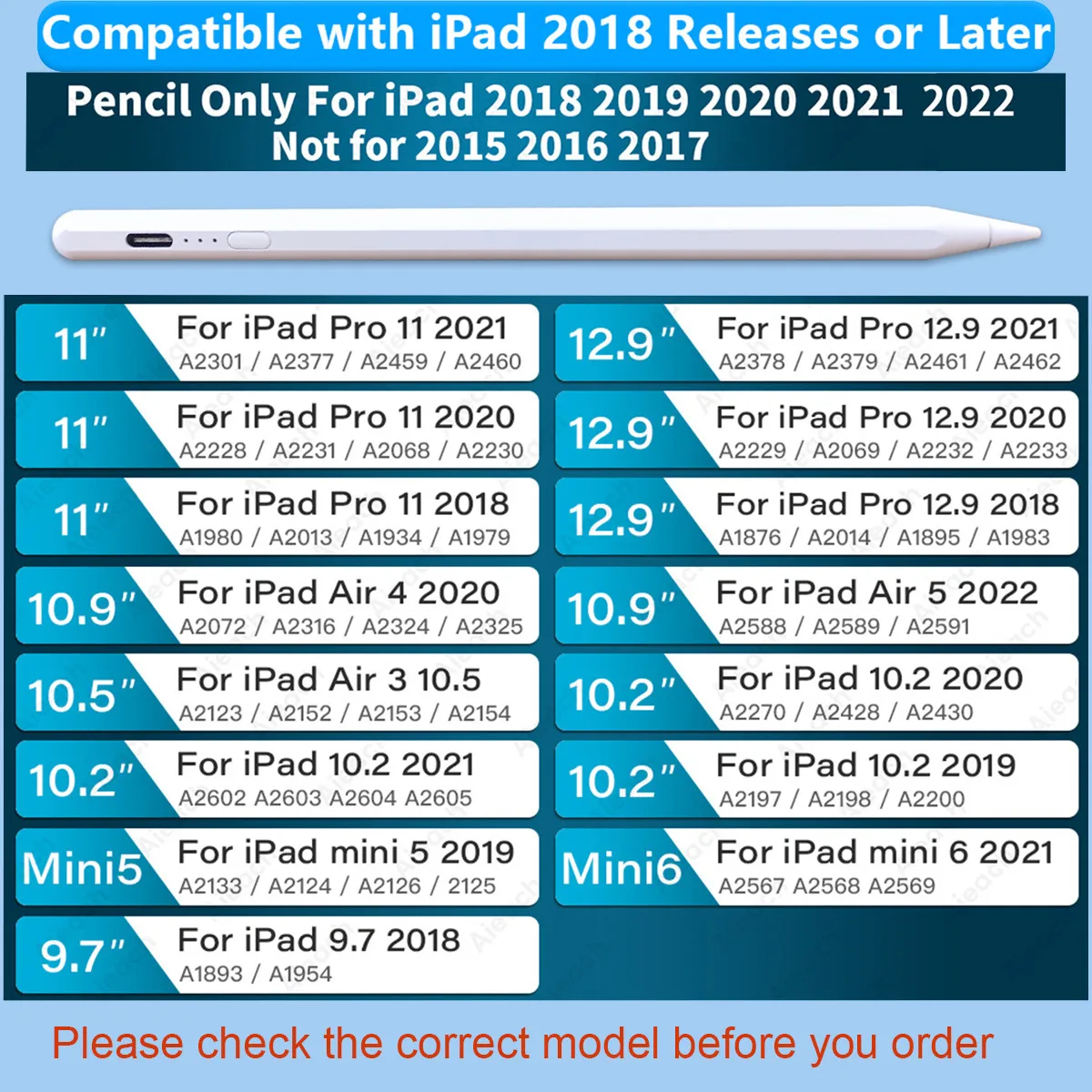 para Appl Lápis Origem Caneta Stylus para Ipad Canetas Apple Lápis Bateria Lembrete de Exibição Inclinação da Rejeição de Palma Usb Tipo-c Chargin - Imagem 5
