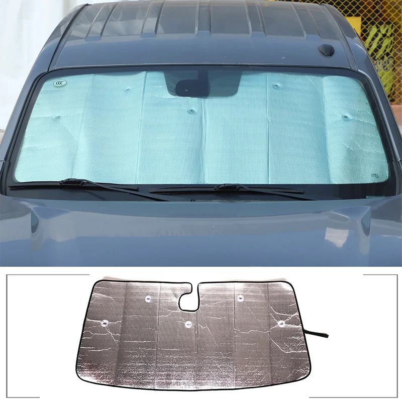 

For 2016-2019 Nissan Titan aluminum foil silver car front glass UV protection sunshade car interior protection accessories