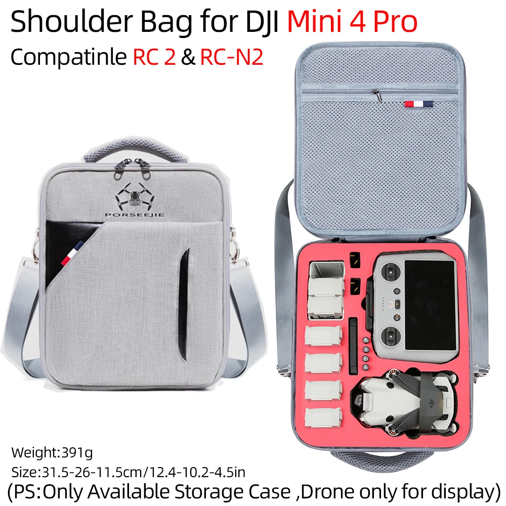 DJI RC2 스크린 Protecor RC-N2 보호 커버 하드 케이스 DJI Mini 4 pro 액세서리 용 미니 4 프로 가방 배낭