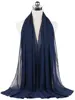 107879-1709ed.jpg Nouveau foulard en mousseline uni pour femme, prêt-à-porter, hijab instantané, châle musulman, hijabs islamiques, écharpe arabe, foulards pour la tête