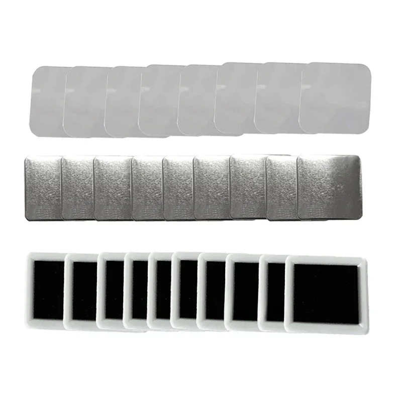 Badge Parts Button Making Supplies 50Pcs/set Rectangle Strong Magnetic Fridge Magnet Badge Machine Consumables Fridge Magnet Button Parts 80*53MM/50*50CM