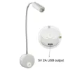 USB Charging Port Black Silver White led Reading Light 3000K 4000K 6000K 3W LED USB Gooseneck Wall Lamp for Hotel Home Bedside 3
