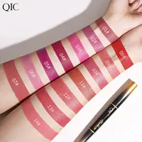 QIC double head lipstick pen waterproof not makeup makeup color two in one fine tube mouth Red lip line pen 2