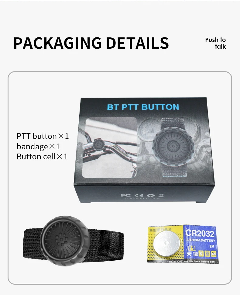 2023 Wireless Bluetooth-compatible Hands-free PTT Walkie Talkie Button for Android and ios for Zello Work