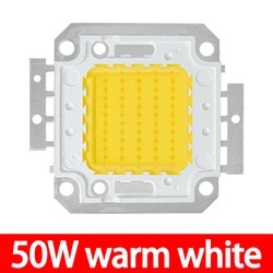 Dual White LED Light Chip for DIY Floodlight Spotlight Bulbs - COB Integrated, Multiple Wattage Options (LED 50W  Warm White)