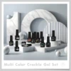 12PCS/SET Crackle Nail Polish Gel Set Green Cracking Nail Lacquer Quick Dry Gel Hybrid With Base Top Coat  Manicure Varnish Kit 6
