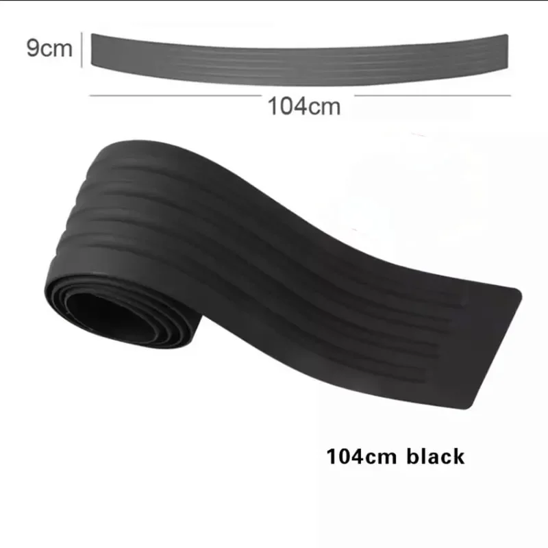 1pcs Universal Car Trunk Door Sill Plate Protector Rear Bumper Guard Rubber Mouldings Pad Trim Cover Strip Car Accessories