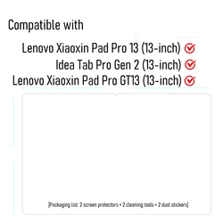 Lenovo Xiaoxin Pad Pro GT 13 - Inch Tempered Glass Screen Protector - Clear Damage - Proof Film, 2 - Pack (2 - Pad Pro GT13)