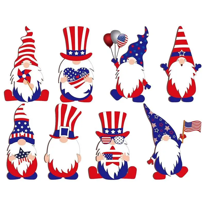 

Украшения из дерева 4 июля в виде строительных звеньев, 8 шт., красный, белый, синий декор для фермерского дома 4 июля