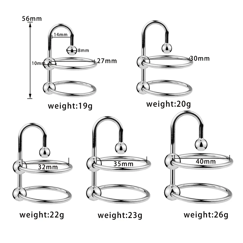 BDSM Urethral Dilator Cock Ring Stainless Steel Ejaculation Delay Penis Ring Delay Lock Fine Penis Plug Sex Toys For Men Gay 18+