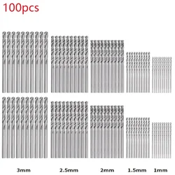 Premium 100 - Piece Titanium - Coated Twist Drill Bit Set (100pcs)