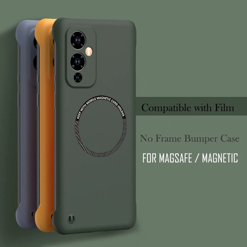Ultra Thin Frameless Magnetic Wireless Charging Hard PC Case