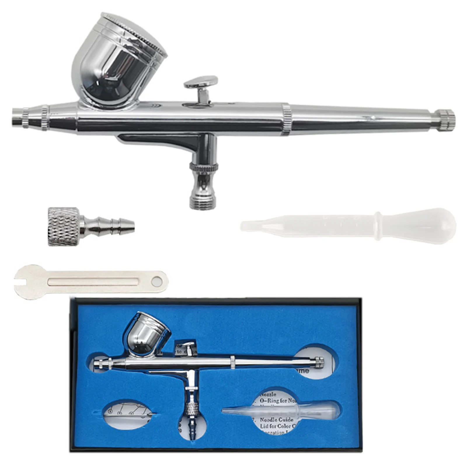 

Dual-action Airbrush 0.3mm 7cc Spray Gun Air Brush for Cake Model Painting Makeup Tattoo Car Art DIY Tool 0.3mm/0.5mm