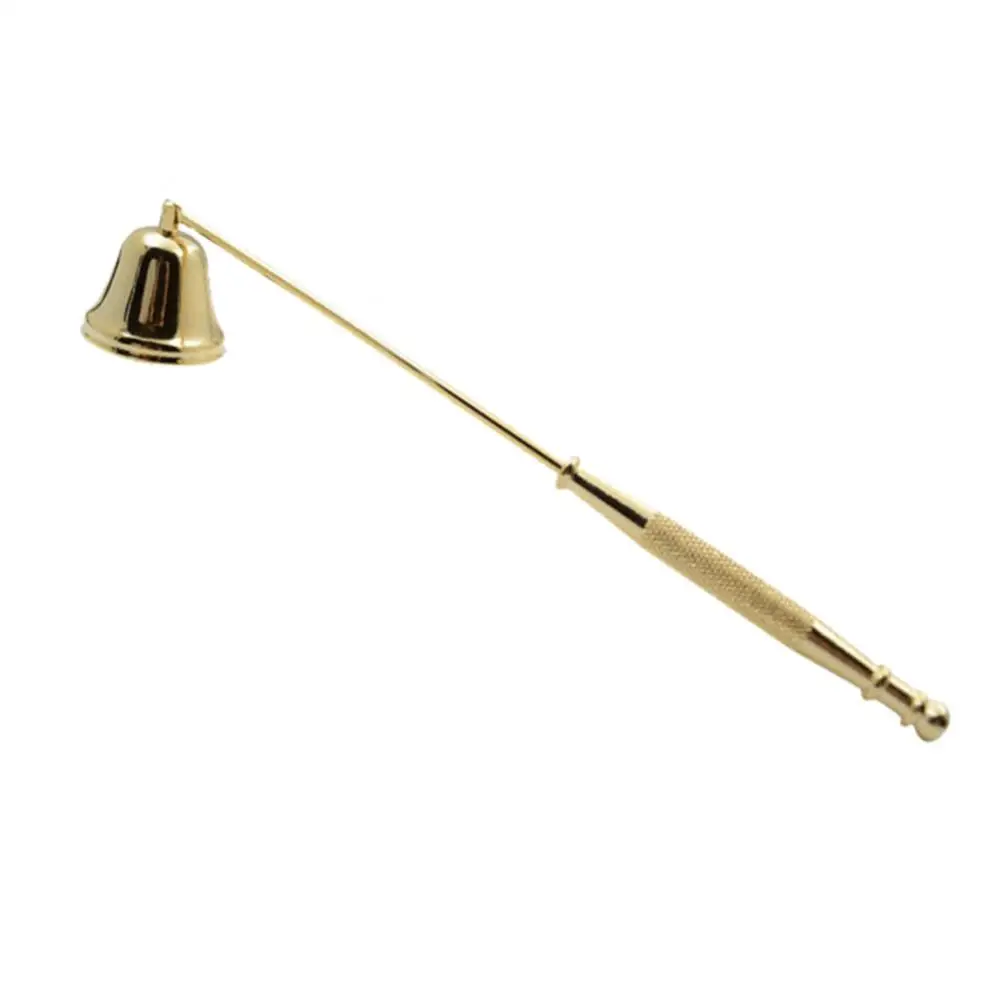 Vintage Metal Long Handle Bell Shape Candle Snuffer Banquet Extinguisher Candle Extinguisher Wedding Home Accessories candle damper candle snuffer