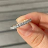 0.32ctw Round Cut CVD HPHT Lab Grown Diamond Half Eternity Band Bridal Ring 14k White Gold DEF Color VS-VVS 2