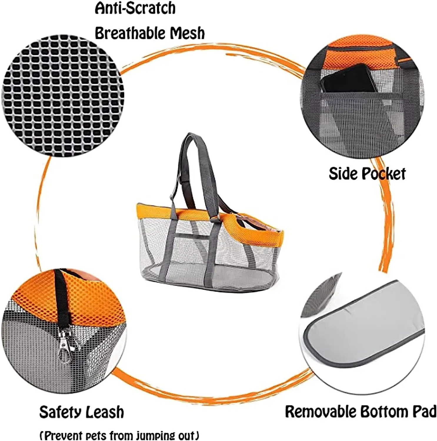 Foldable Mesh Pet Carrier Handbag