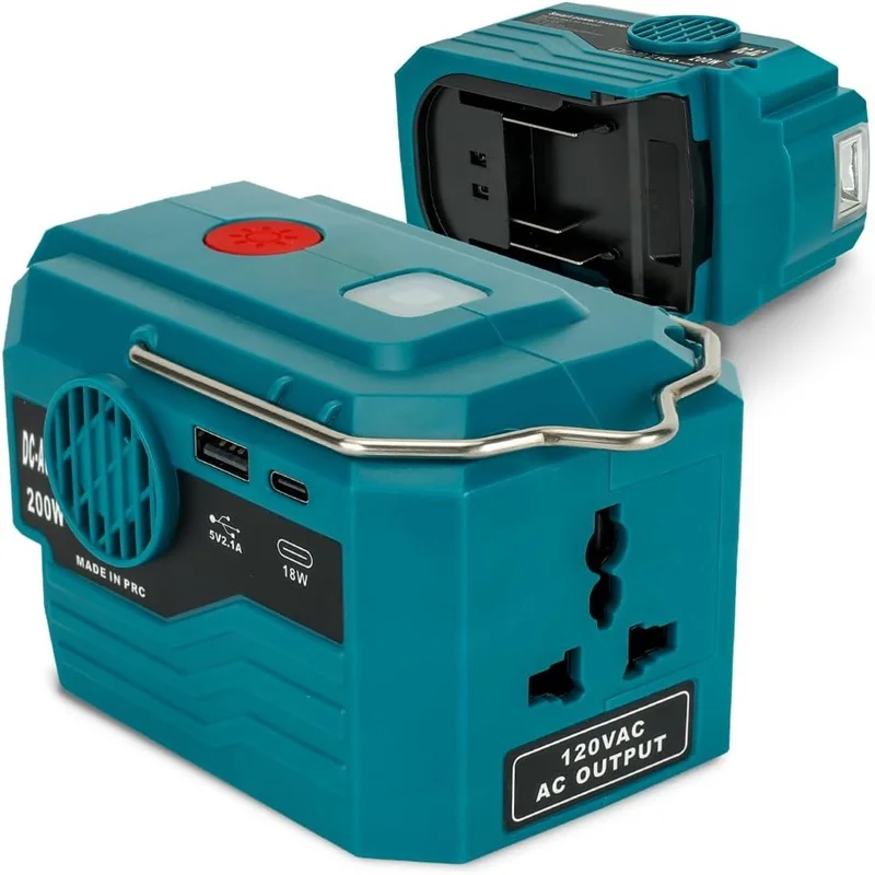 マキタ 18V バッテリー用パワーインバーター、DC 18V から AC 120V