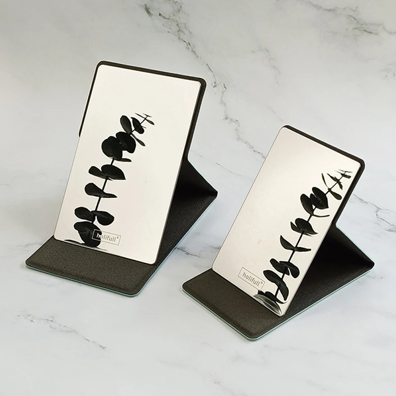 포켓 직사각형 메이크업 접이식 거울, 초박형 접이식 메이크업 거울, 휴대용 컴팩트 화장품 거울