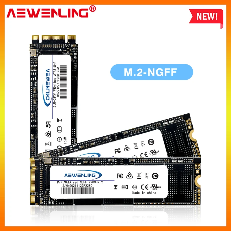 Aewenling M2 Ssd M.2 Sata 64Gb 128Gb 256Gb 512Gb 1Tb Hdd Ngff Sata3 Disco Da 2280Mm Hdd Disco Duro Per Laptop Desktop 2280