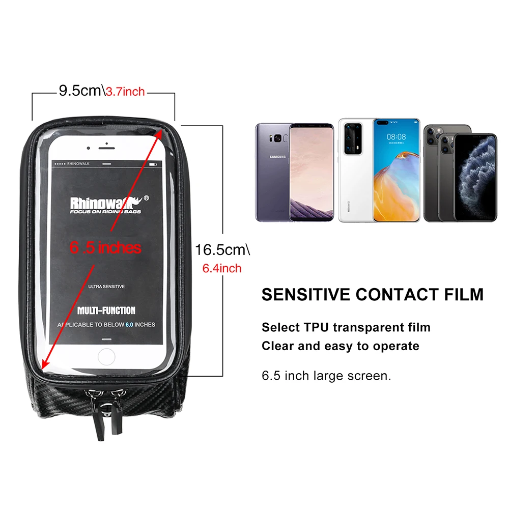 Rhinowalk Waterproof Motorcycle Bag 1.5L Tank Bag Mobile Phone Outdoor Touch Screen GPS Moto Tool Side Touring motorcycle tank bag