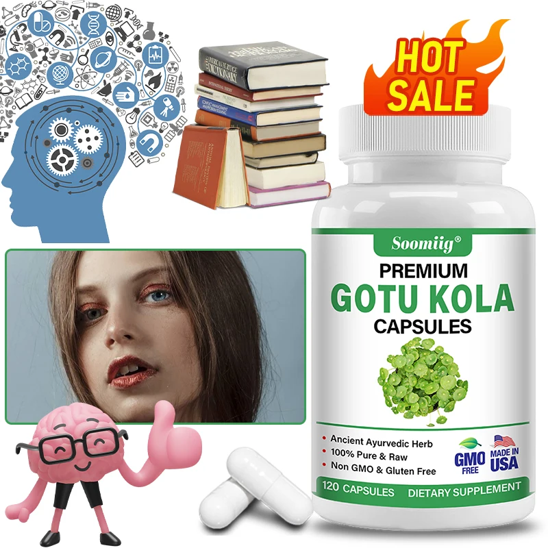 

Gotu Kola Capsules - Improve Cognitive Function and Skin Health Integrity, Support The Immune System Non-GMO, Gluten Free