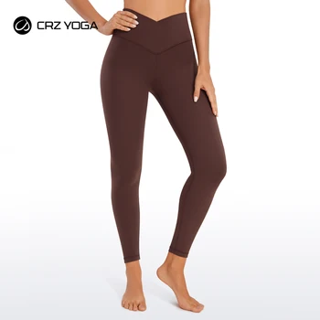 CRZ YOGA Womens Butterluxe Crossover Flare Leggings 25.6 - High Waist V  Cross Bell Bottom Bootcut Yoga Lounge Casual Pants - AliExpress