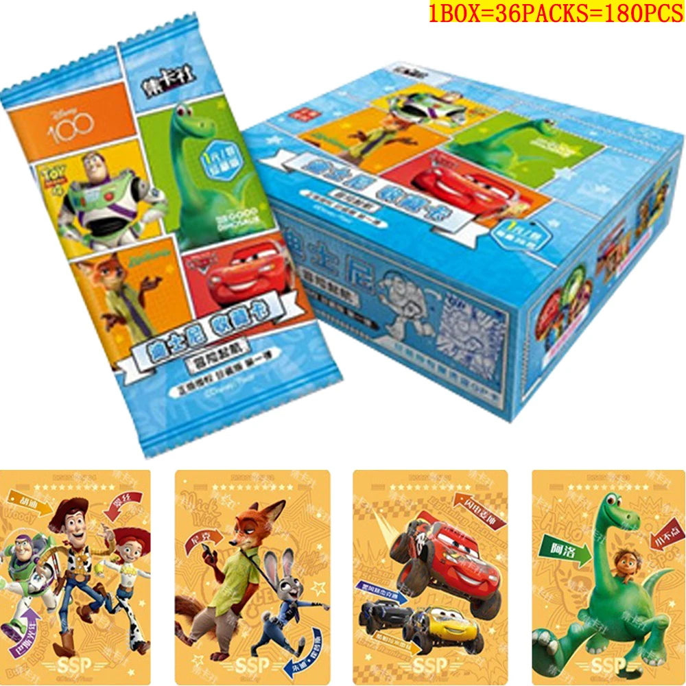 

Disney Toy Story Cards Anime movie characters woody Buzz Lightyear Booster Box Collection Cards Game Toy Children Birthday Gifts