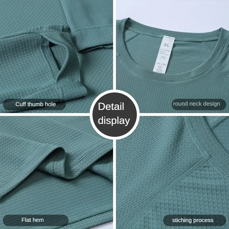Fitness Sportswear Men Long Sleeve T-shirt Top Men and Women Couple Running Training Sports Shirts Gym Wear Workout Clothes 3