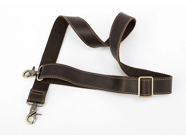 Unisex Black Real Cowhide Leather Bag Straps Shoulder Crossbody Adjustable Genuine Leather Shoulder Straps for Bag