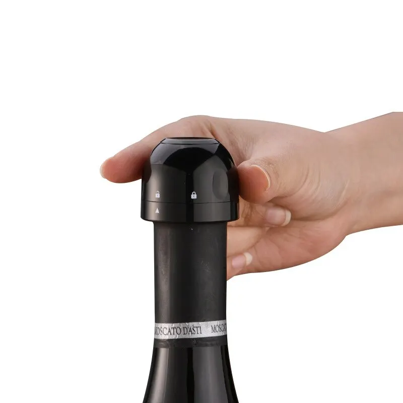 Vacuum-Sealed Wine & Champagne Bottle Stopper Set - Leak-Proof Bar Essentials
