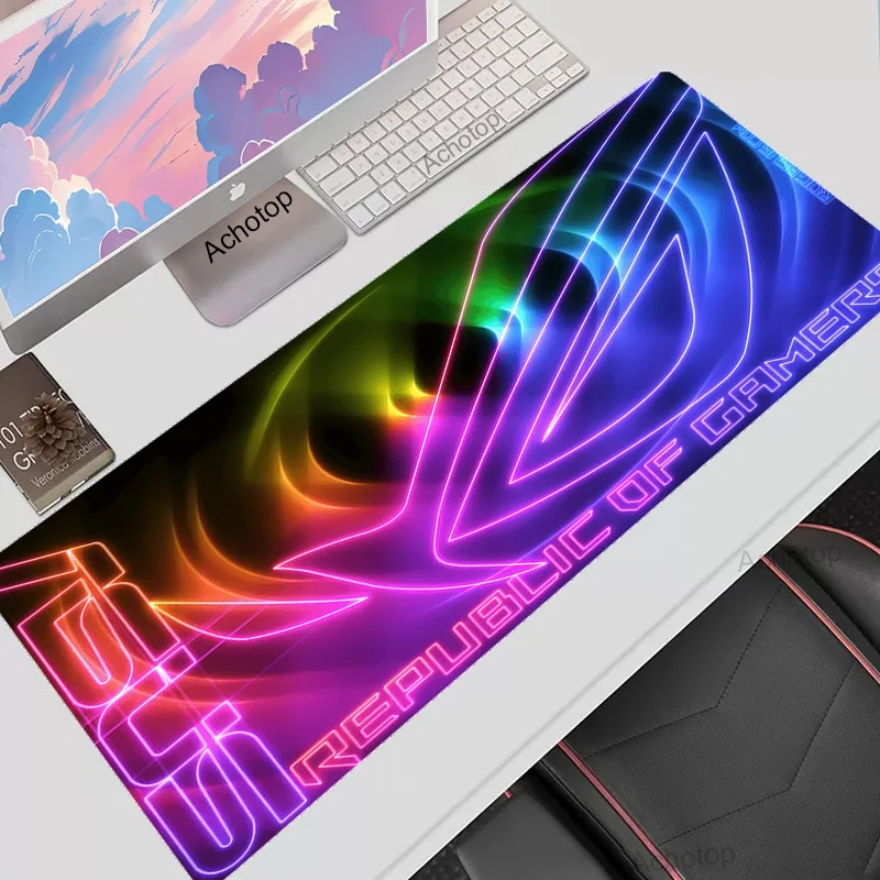 대형 마우스 패드 ROG ASUS 게이머 키보드 매트, PC HD 데스크 매트, 회사 마우스 패드, 긴 마우스 카펫, 90x40 
