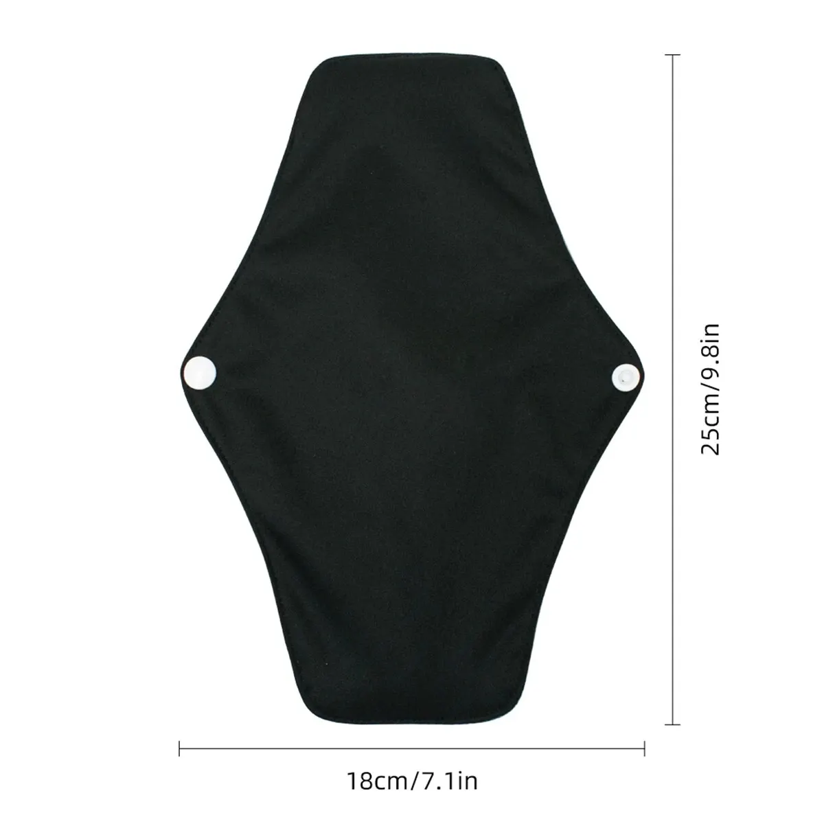 Menstrual Pads 2pc Charcoal Menstrual Pads Sanitary Napkins Regular Flow Daytime Use Absorbent Waterproof Washable Reusable