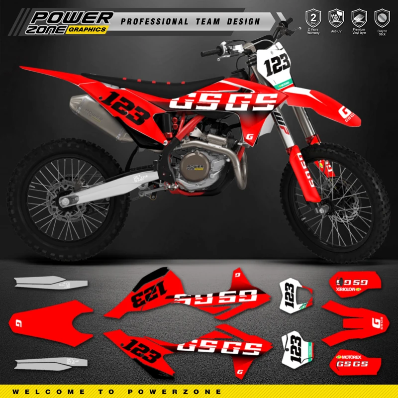 

PowerZone Custom Team Graphics Backgrounds Decals For 3M Stickers Kit For GASGAS GAS GAS 2021 2022 2023 EC MC 37