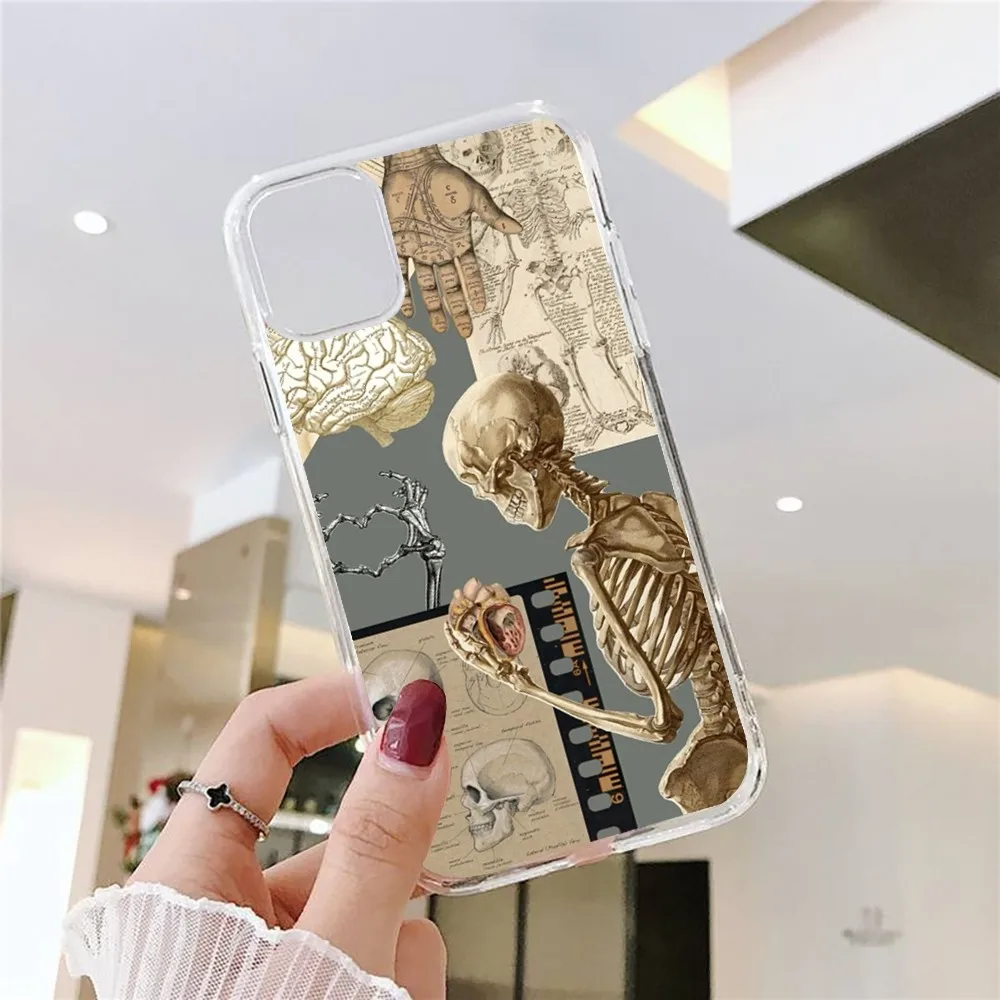 thumbnail image 1 of Funda de teléfono de Anatomía Humana médica, cubierta transparente para Iphone 15, 11, 13, 14 Pro Max, 7, 8 Plus, X, Xr, Xs Max, Se2020, 12mini, 1 of 5