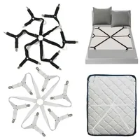 Support de drap de lit élastique réglable, 12 Clips, support fixe, attaches à Clip pour matelas, couverture, couvertures, pinces de fixation, sangle antidérapante 1