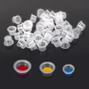 100pcs Tattoo Large Medium Small Ink Pigment Cup Ring transparent  Microblading Cap Lip Eyebrow PMU Bleaching Supplies Cream 3
